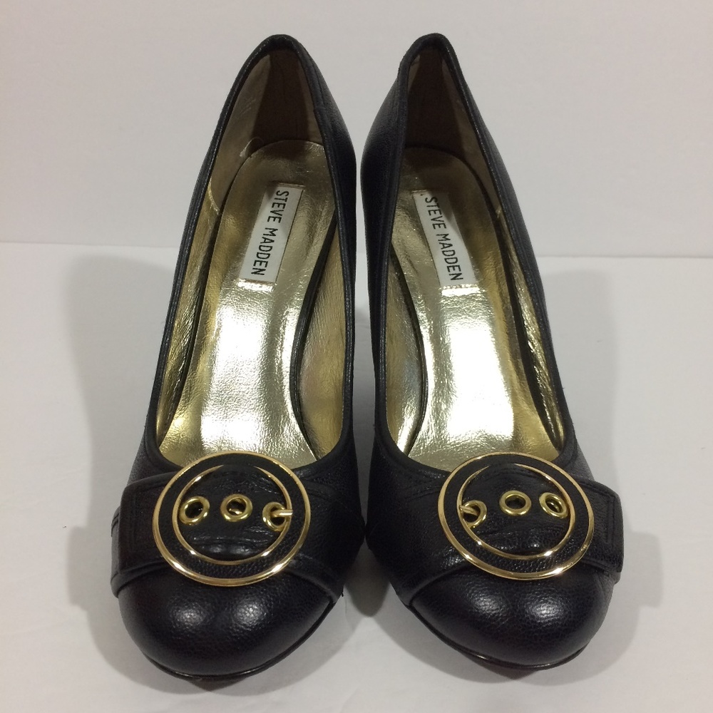 Steve Madden Black "Trea" Wedge Round Toe 8.5 - image 7